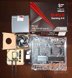 Schedamadre ASRock B450 Fatal1ty, Ryzen 5 2600, WI