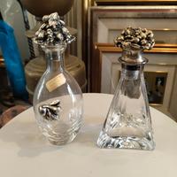 Coppia decanter/boccette in cristallo argento