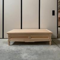 Mobile tavolino salotto soggiorno in legno grezzo