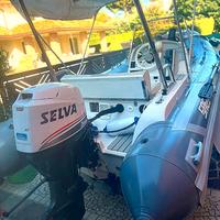 Gommone SACS 490 selva 40/60 + rimorchio ellebi