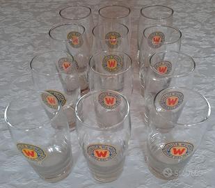 Scatola da 12 bicchieri birra Wührer 29 anni '70