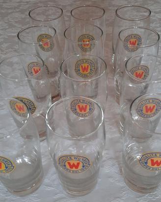 Scatola da 12 bicchieri birra Wührer 29 anni '70