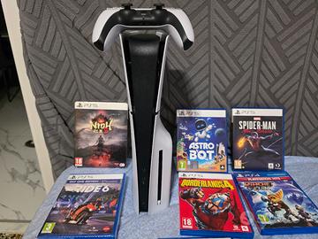 PS5 SLIM DISCO 1 TB + 8 GIOCHI 