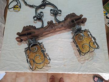 4 lampadari stile rustico