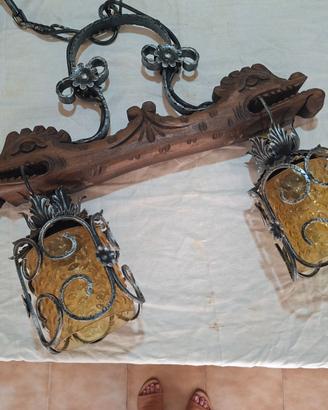 4 lampadari stile rustico