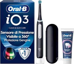 Oral-B iO 3 Spazzolino Elettrico, 1 Testina nero