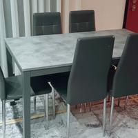 tavolo allungabile da salotto o cucina +6 sedie 