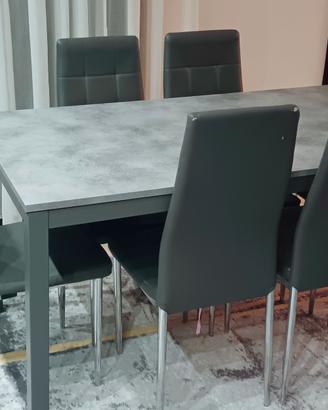 tavolo allungabile da salotto o cucina +6 sedie 