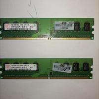 moduli ram DDR2 pc2 2GB (2x1)