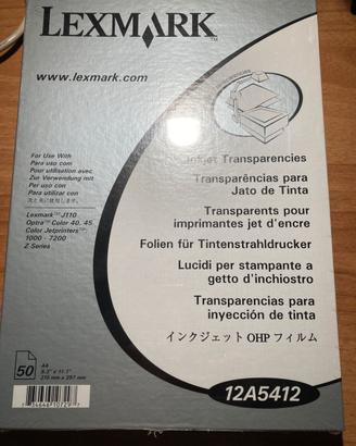 50 lucidi A4 per stampante a getto d’inchiostro