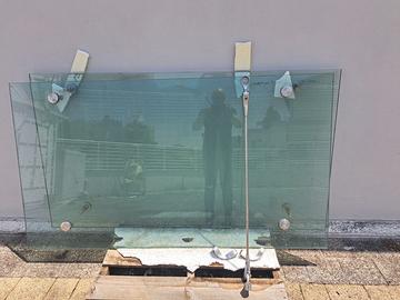 TETTOIA PENSILINA CRISTALLO E ACCIAIO 316L