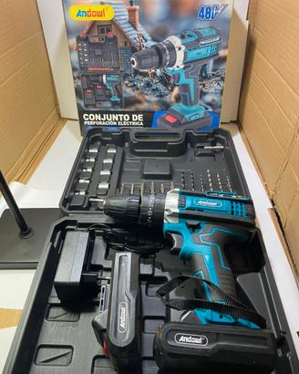 Trapano Avvitatore 48V a Batteria con Doppia Batte