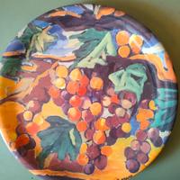 Piatto dipinto di Aurelia Borruso