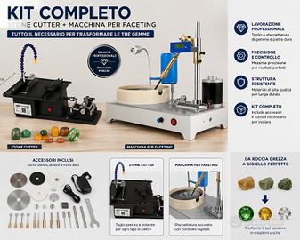 Kit lavoro gemme , stone cutting e gem faceting