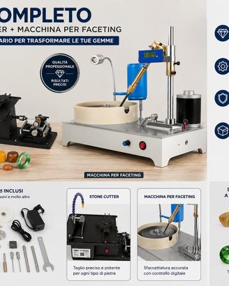 Kit lavoro gemme , stone cutting e gem faceting