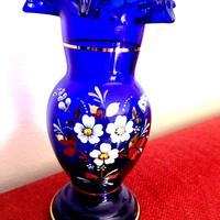 Vaso fiori vintage dipinto a mano