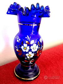 Vaso fiori vintage dipinto a mano