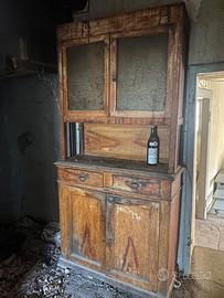 Vetrina anni ’50 originale in legno – Vintage / Mo