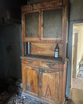 Vetrina anni ’50 originale in legno – Vintage / Mo