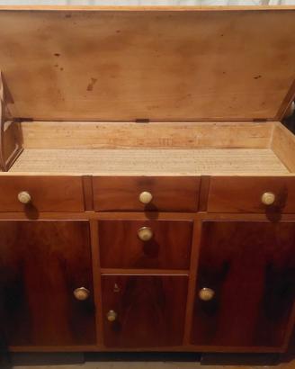 Madia porta farina in legno anni 50