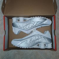 Nike Shox R4 White Metallic Silver
