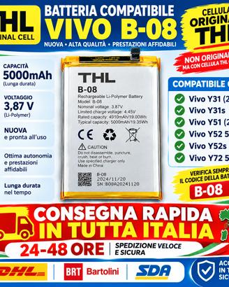 BATTERIA PER VIVO Y72 5G CON PILA ORIGNALE 