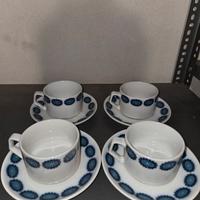 set da 4 tazze grandi e piattini