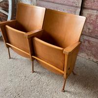 Sedie Cinema  Originali in legno  Piedi in ferro