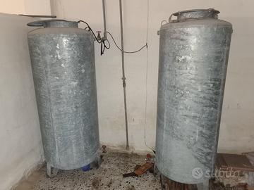 Coppia Serbatoi Acqua zincati 500 litri ciascuno