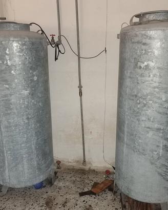 Coppia Serbatoi Acqua zincati 500 litri ciascuno