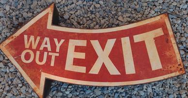 Freccia in metallo “ exit “