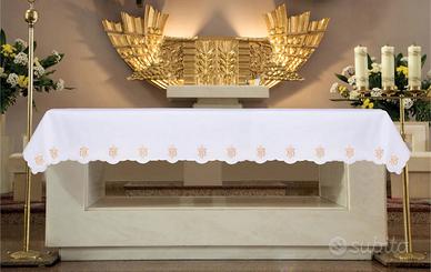 Tovaglia d’altare con ricamo frontale con motivo