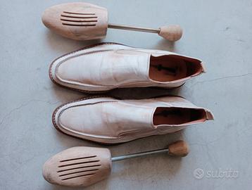 Scarpa uomo in pelle Beige Vintage Tg.41