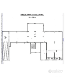 Magazzino seminterrato di grande metratura