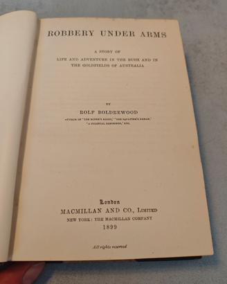 Rolf Boldrewood Robbery Under Arms 1899