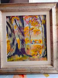 veduta tra gli alberi