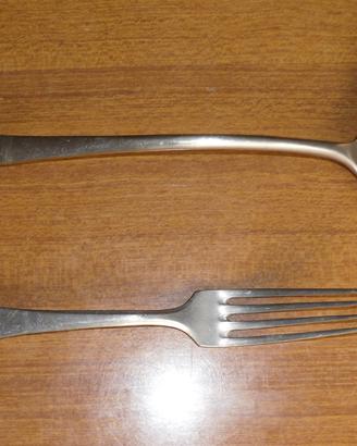Mestolo e forchetta in ottone - da collezione