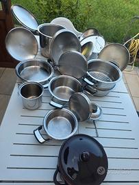 Batteria pentole completa triplo fondo