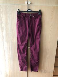 Pantaloni donna NUOVI bordeaux cotone Calliope