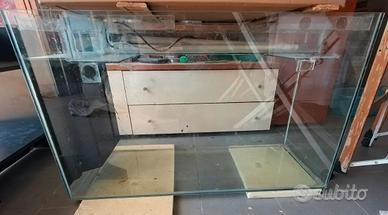Acquario 250 litri completo con filtro e lumache 