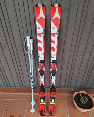 Sci Atomic bambino 140cm rossi con bastoncini