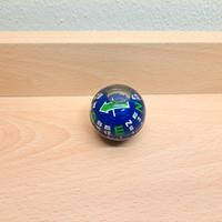 Pallina bussola blu e verde