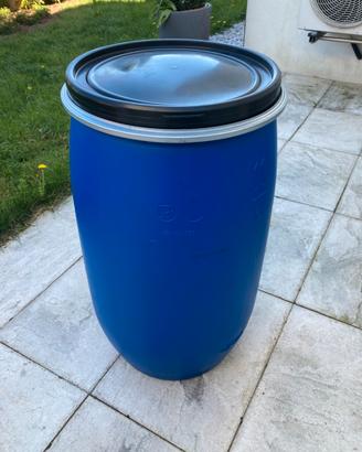Fusti blu 120 litri alimentare con coperchio