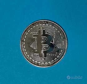 Bitcoin, moneta da collezione. Cm 4.