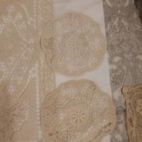 set centrino uncinetto nuovi in cotone 