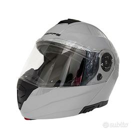 CASCO DIEFFE MODULARE DOPPIA VISIERA GRIGIO FINANZ