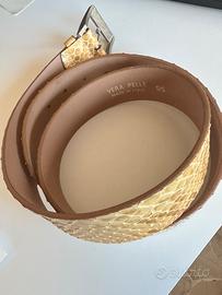 Cintura in pelle di serpente