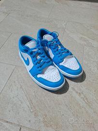 Nike Air Jordan 1 Low-Azzurro/Bianco-Taglia 42