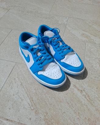 Nike Air Jordan 1 Low-Azzurro/Bianco-Taglia 42