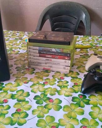 Xbox 360 240 GB + 9 GIOCHI + 2 CONTROLLER 